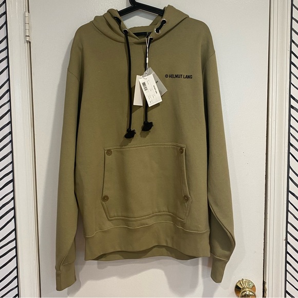 Helmut Lang Olive Green Men’s Sailor Hoodie - Picture 2 of 6